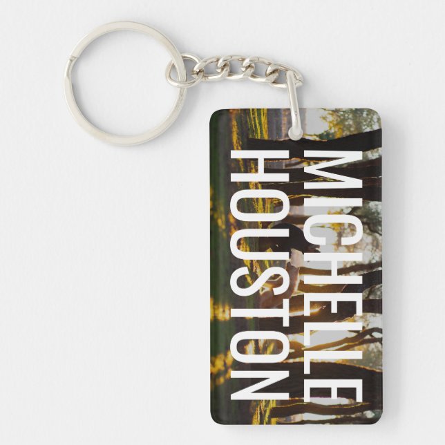 Bold Name Photo Keychain (Front)