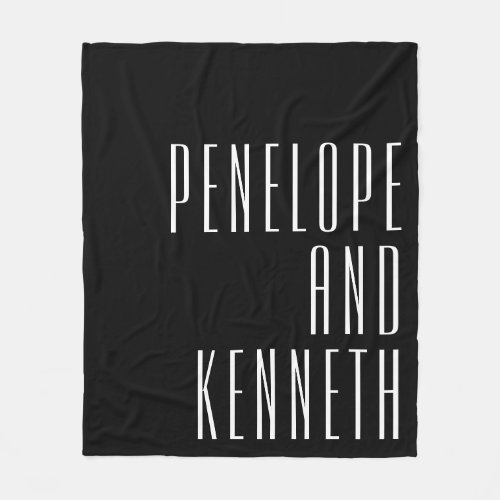 Bold Names Retro Typography Black White Wedding