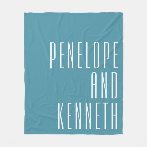 Bold Names Retro Typography Colorful Teal Wedding
