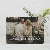 Bold names simple save the date photo card (Standing Front)
