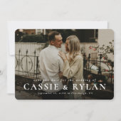 Bold names simple save the date photo card (Front)