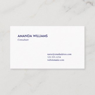 Bold Navy Blue and White Buffalo Plaid Pattern Business Card