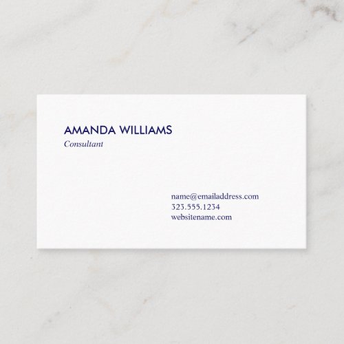 Bold Navy Blue and White Buffalo Plaid Pattern Business Card