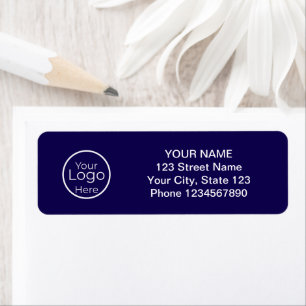 Bold Navy Blue Professional Handyman Return Addres Label