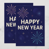 Bold Navy Gold 2026 Celebration Fireworks (Front/Back)