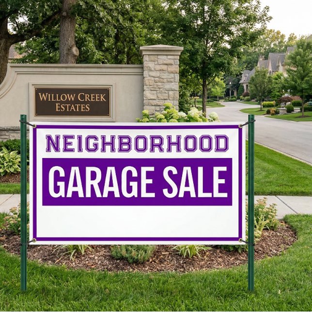 Bold Neighborhood Garage Sale Banner (Garage Sale Banner)