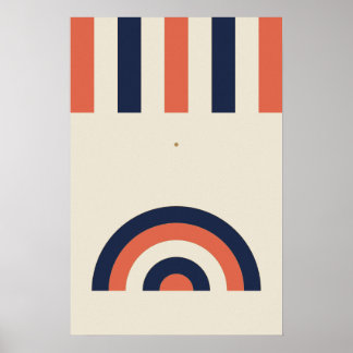 Bold Neo Deco Arch Stripes Wall Art