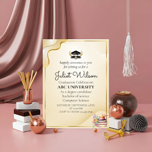 Bold New college graduation stylish commencement Invitation