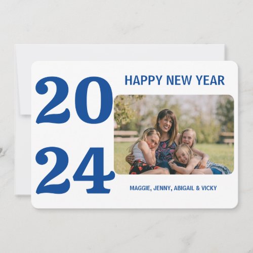 Bold New Year Photo  Holiday Card