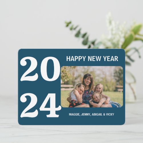 Bold New Year Photo  Holiday Card