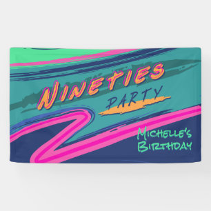 Bold Nineties Party Banner