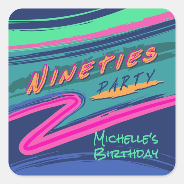 Bold Nineties Party Sticker (Front)