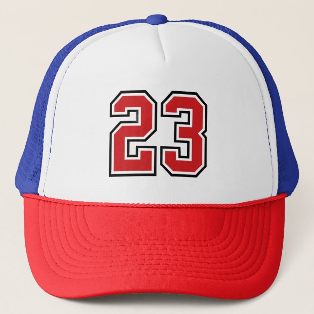 Bold Number 23  Trucker Hat (Front)