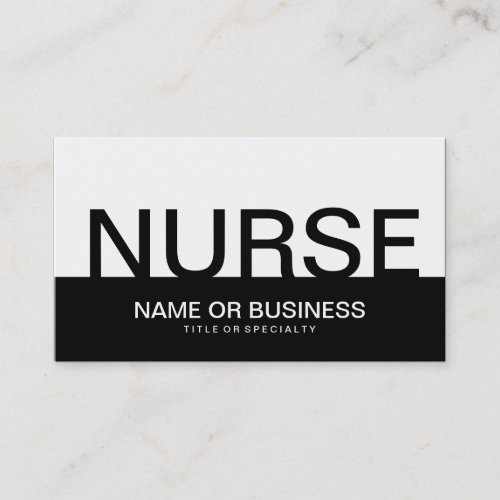 bold NURSE Business Cards