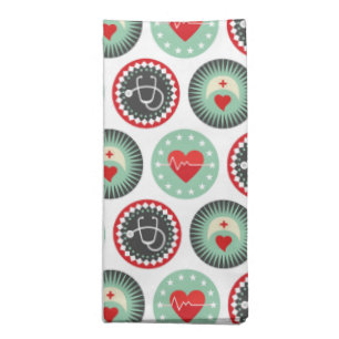Bold Nurse Pattern - LPN RN Healthcare Cloth Napkin