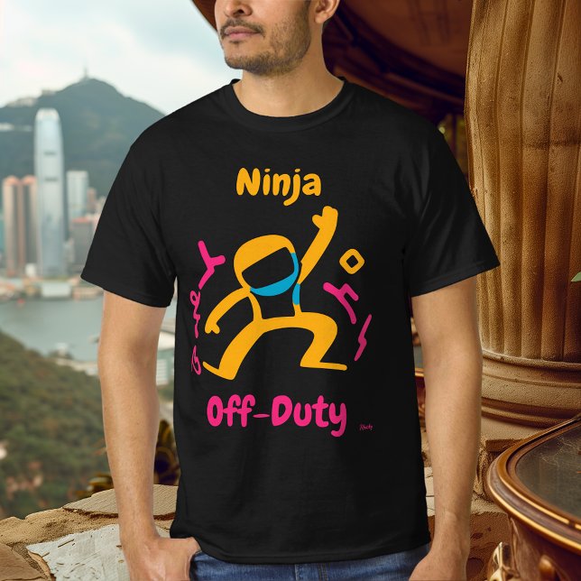 Bold Off-Duty Ninja Graphic pop art neon  style T-Shirt (Creator Uploaded)