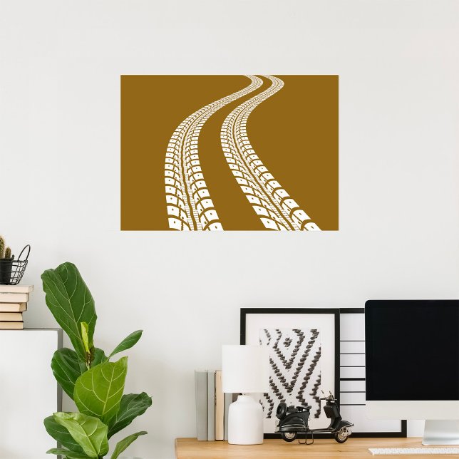 Bold Off-Road Tire Track Rugged Automotive Poster (Creator Uploaded)