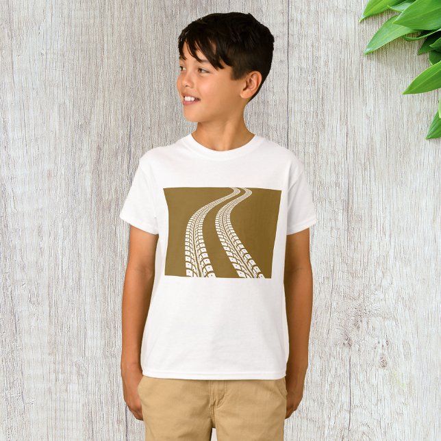 Bold Off-Road Tire Track Rugged Automotive T-Shirt (Creator Uploaded)