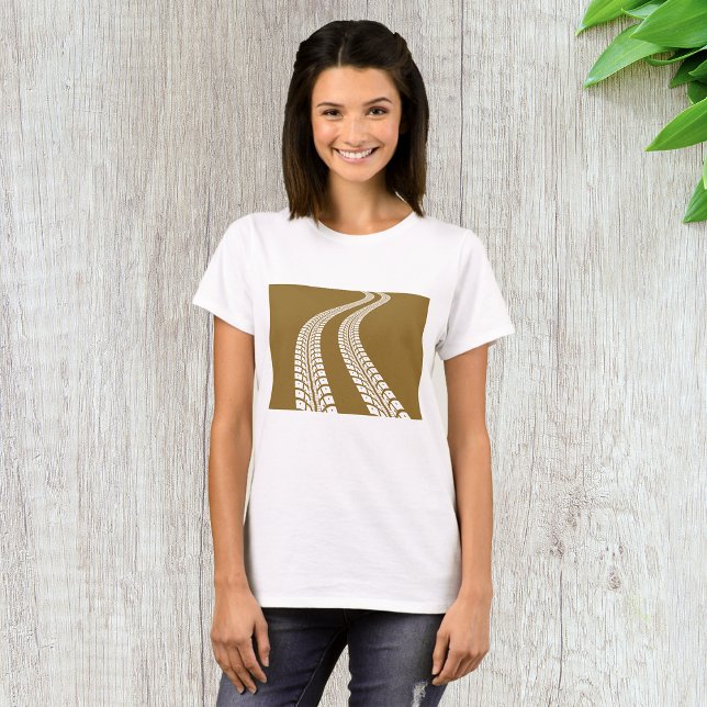 Bold Off-Road Tire Track Rugged Automotive T-Shirt (Creator Uploaded)