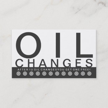 Bold Oil Changes Customer Loyalty Card by identica at Zazzle