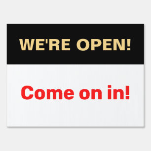 Bold Open for Business Sign
