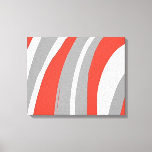 Bold Orange and Gray Abstract  Canvas Print (Front)