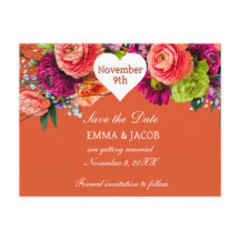 Bold Orange and Pink Roses