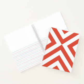 Bold Orange and White Chevrons Sketch Practice Notebook