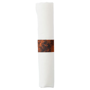Bold Orange & Black Paint Splatter Napkin Band