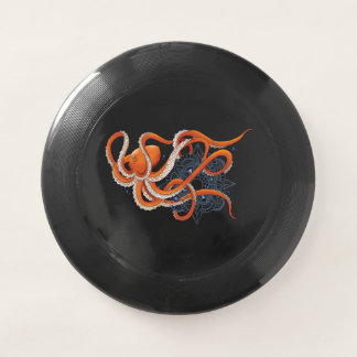 Bold Orange Mesmerizing Octopus Mandala  Wham-O Frisbee