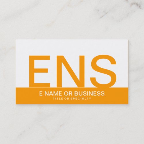 bold orange monograms business card templates