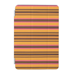 Bold Orange Pink Horizontal Stripe Pattern iPad Mini Cover