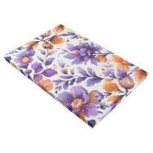 Bold Orange & Purple Floral Watercolor | Gallery W