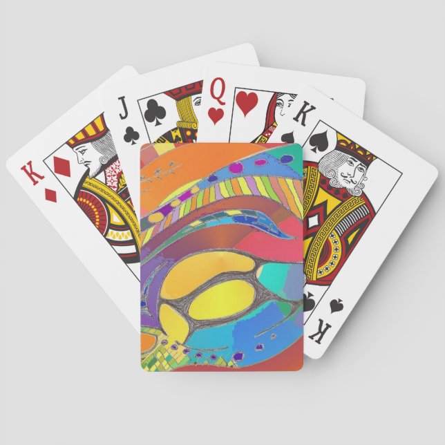 Bold Organic Design Poker Cards (Back)