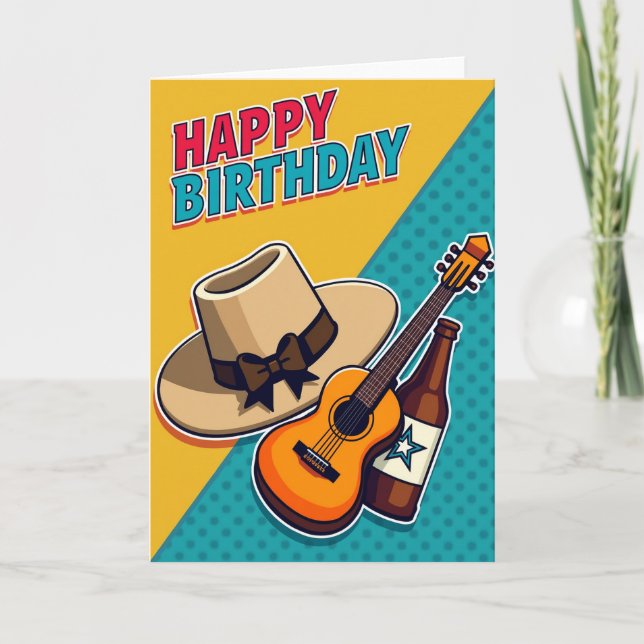 Bold Outline Birthday Card (Front)
