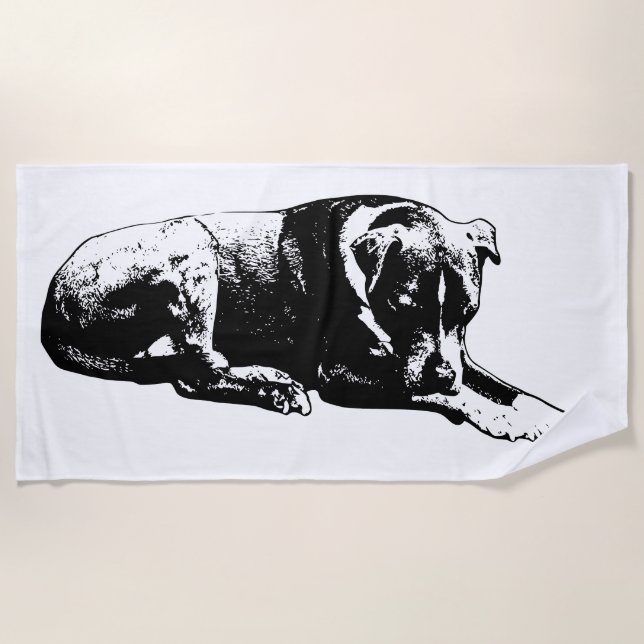 Bold Outline Dog Towel (Front)