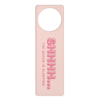 Bold Outline Shhhh Do not disturb Door Hanger