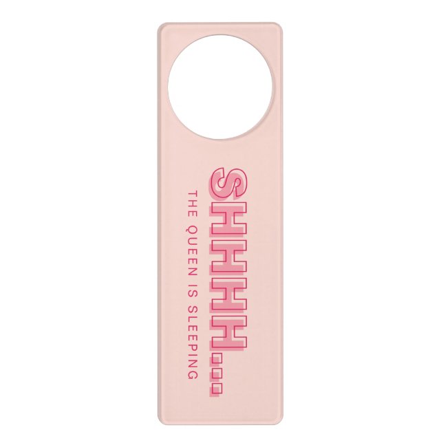 Bold Outline Shhhh Do not disturb Door Hanger (Front)