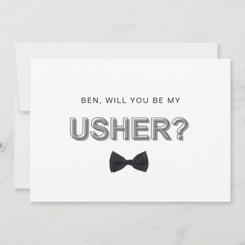 Bold outline usher proposal card