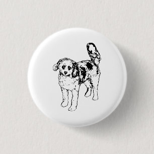 Bold Outlines Celebrate Winter Cheerful Pet Accent Button