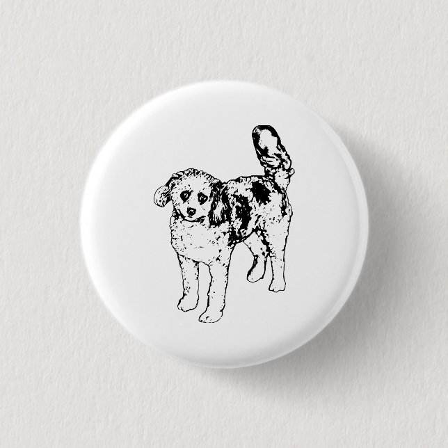 Bold Outlines Celebrate Winter Cheerful Pet Accent Button (Front)