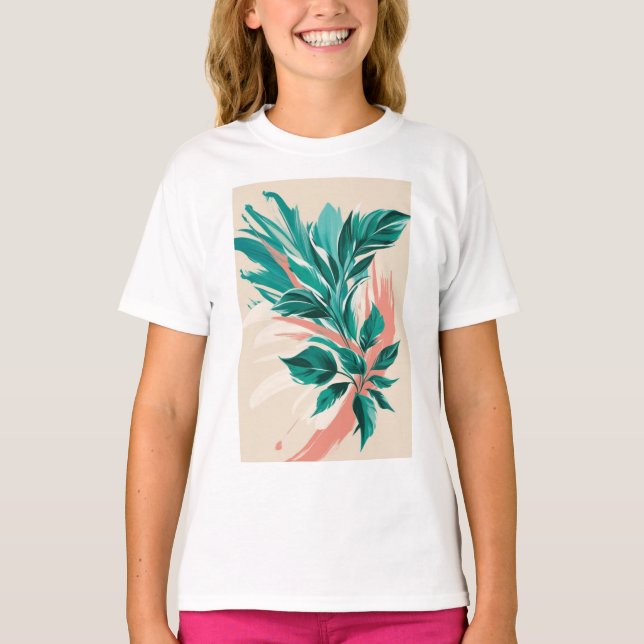Bold, oversized floral prints T-Shirt (Front)