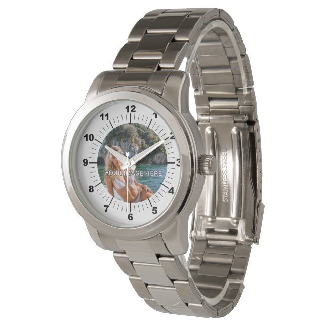 BOLD! ⚪ Oversized Silver Bracelet Watch (Angled)