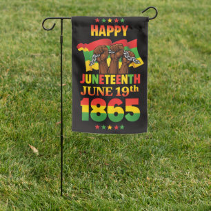 Bold Pan-African Juneteenth Freedom Celebration Garden Flag