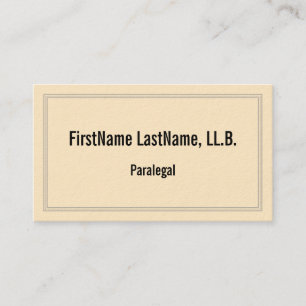 Bold Paralegal Business Card