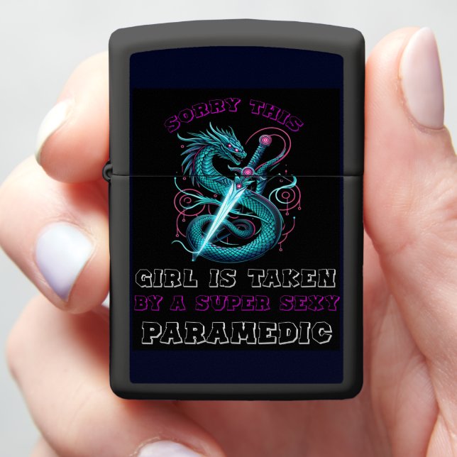 Bold Paramedic Love Statement  Zippo Lighter (In Hand)
