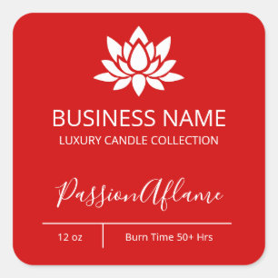 Bold Passion Red Candle Labels