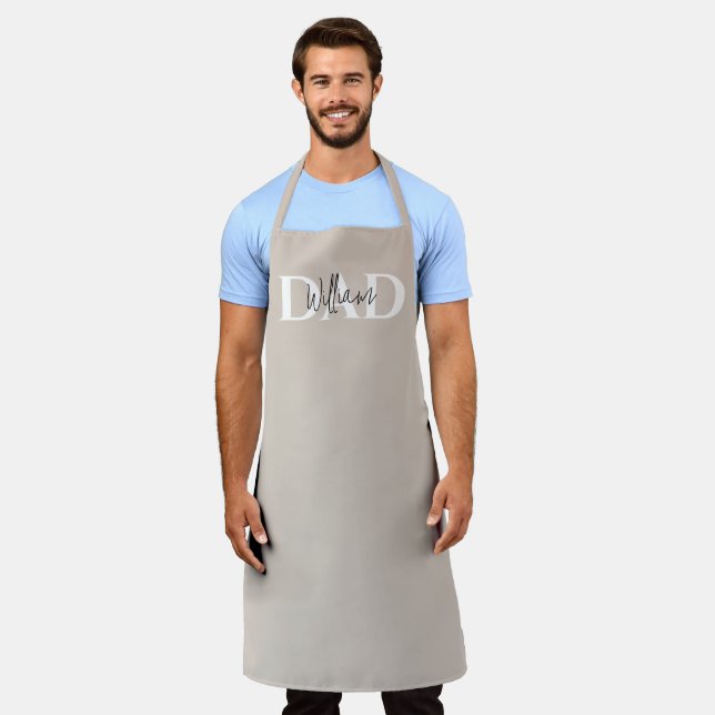 Bold Pastel DAD  | Modern Father’s Day Gift Apron (Worn)