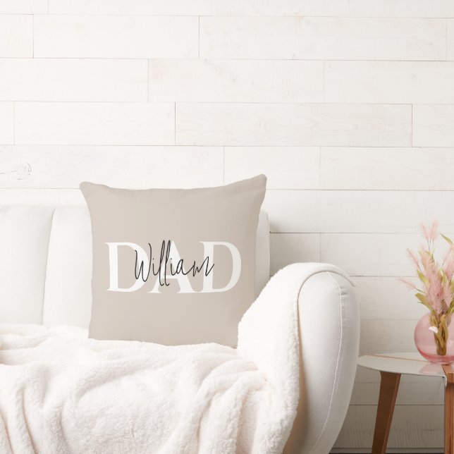 Bold Pastel DAD  | Modern Father’s Day Gift Throw Pillow (Couch)