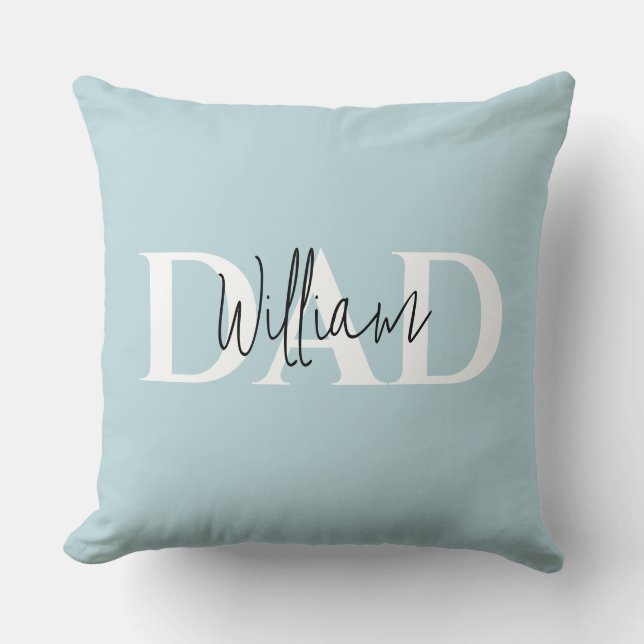 Bold Pastel DAD  | Modern Father’s Day Gift Throw Pillow (Front)